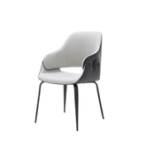 Bronco 實木皮革雙色扶手餐椅